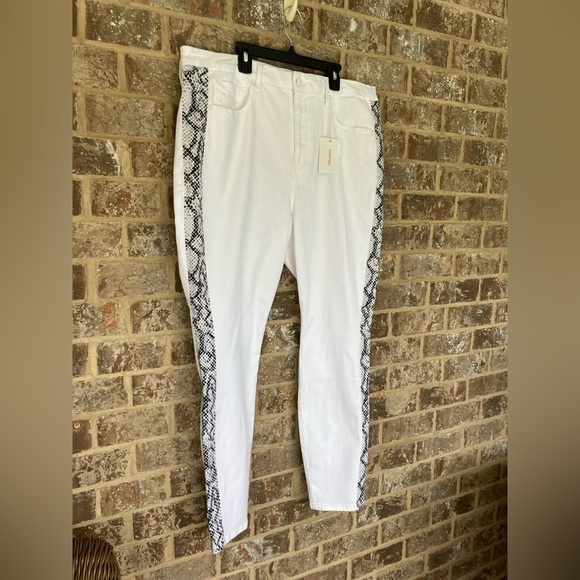 Good American High Waist Good Legs Snake Stripe Size 20 NWT - Picture 3 of 13